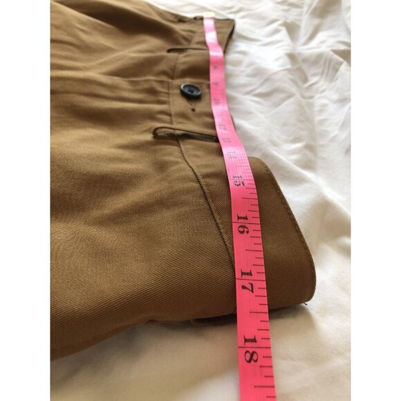Land's End Chino Pants Mens Size 34 Brown 100% Cotton Tailored Fit Old Money - Picture 7 of 9